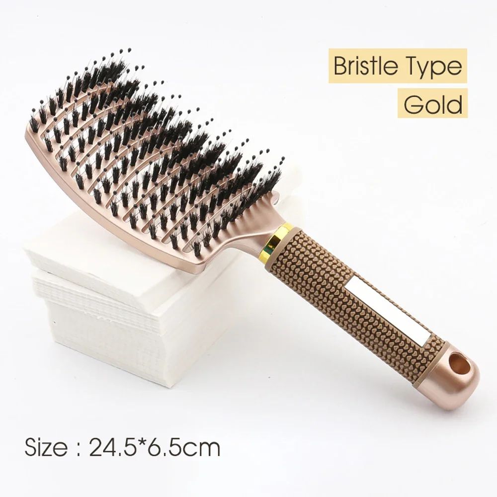 DualBristle Detangling Hair Brush For Wet Curly Hair Smooths Frizz And Adds Shine 4