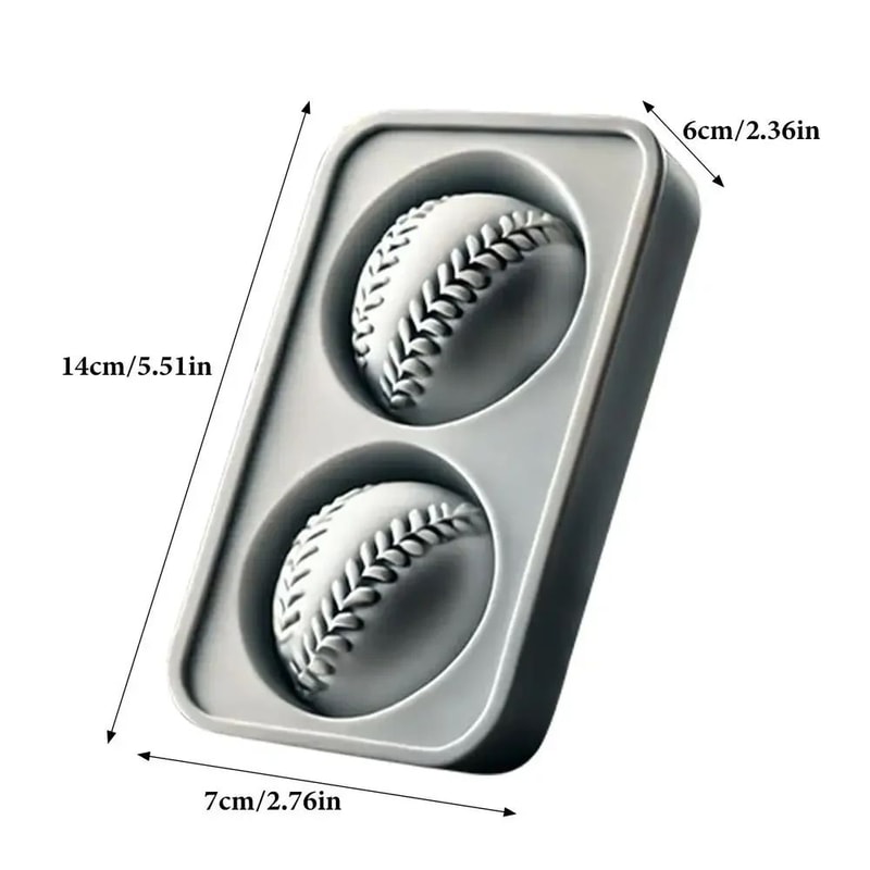 Hockey Baseball Silicone Ice Mold Set For Cocktails Hockey Puck Ice Mold Baseball Ice Cube Tray 5