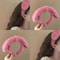 Plush Hairband Rabbit Ear Spa Headband For Face Wash And Makeup 0