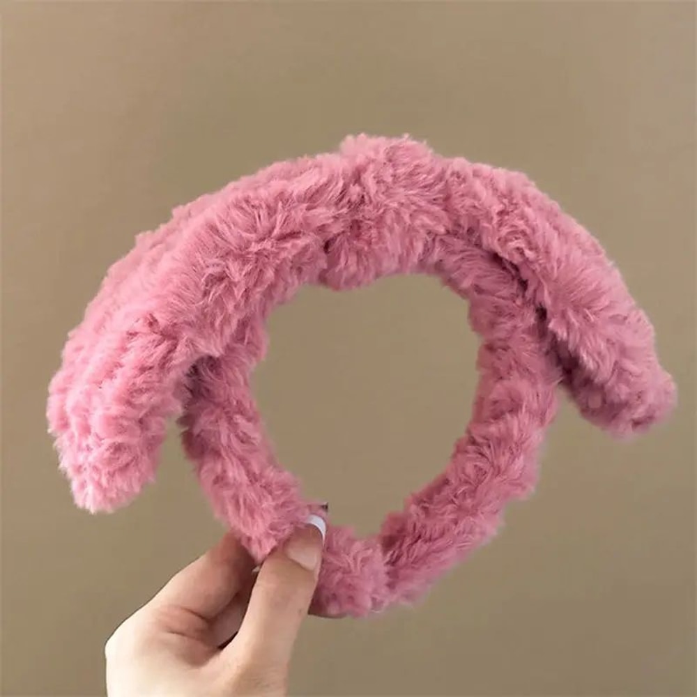 Plush Hairband Rabbit Ear Spa Headband For Face Wash And Makeup 8