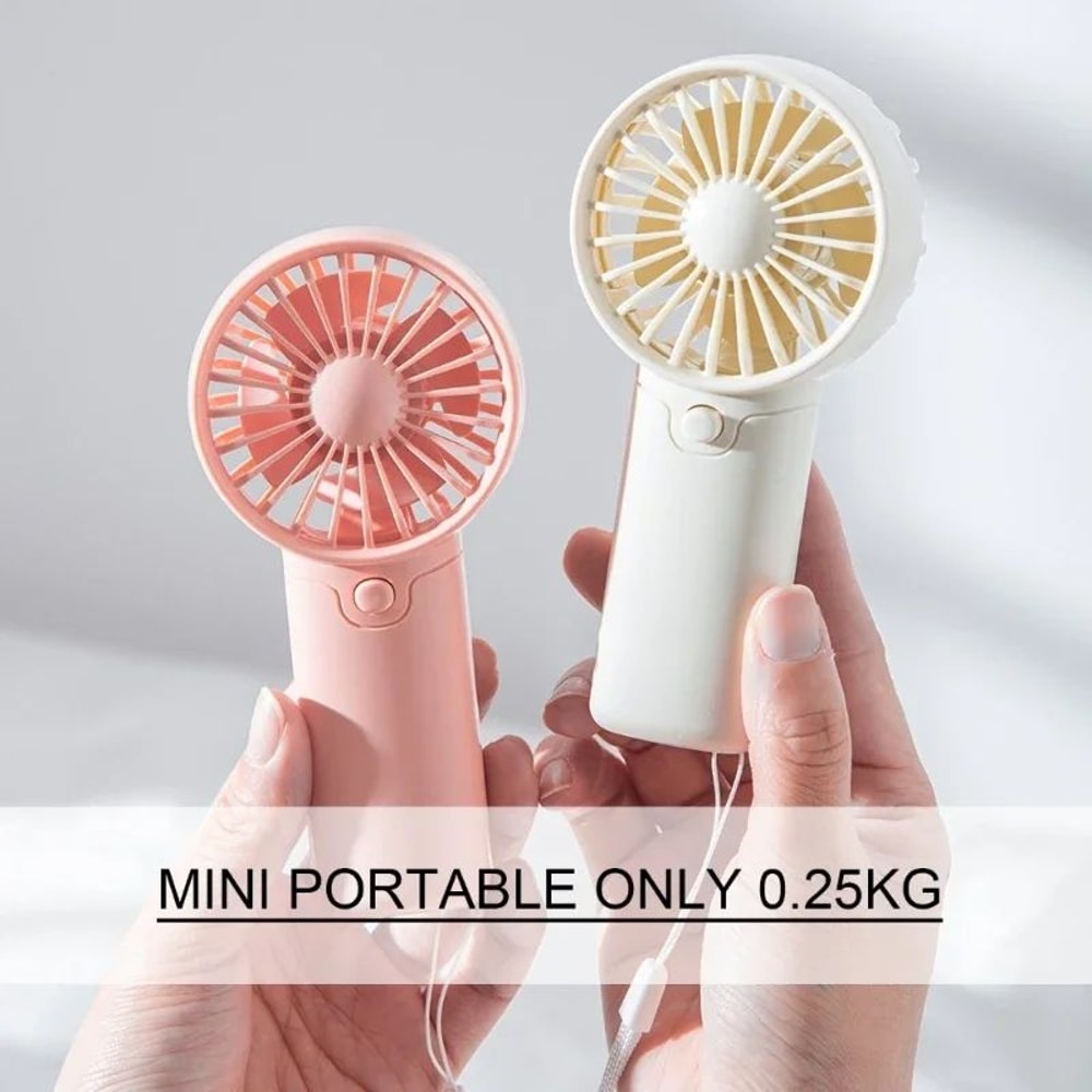 Portable Mini Fan For Travel Lightweight Handheld Fan With AAA Battery Power PocketSize Cooling 1