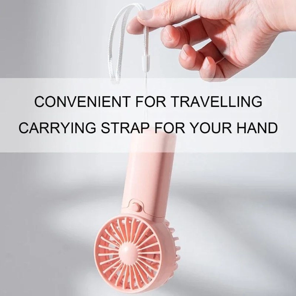 Portable Mini Fan For Travel Lightweight Handheld Fan With AAA Battery Power PocketSize Cooling 3