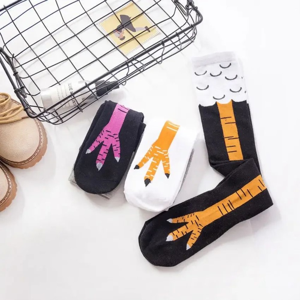 Chicken Paw Funny Over Knee Stockings Thin Stretch Thigh High Socks For CozyCute Style 5