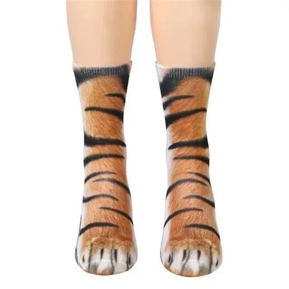 Unisex 3D Animal Paw Socks Crew Novelty Pair For Cosplay And Gag Gifts 11