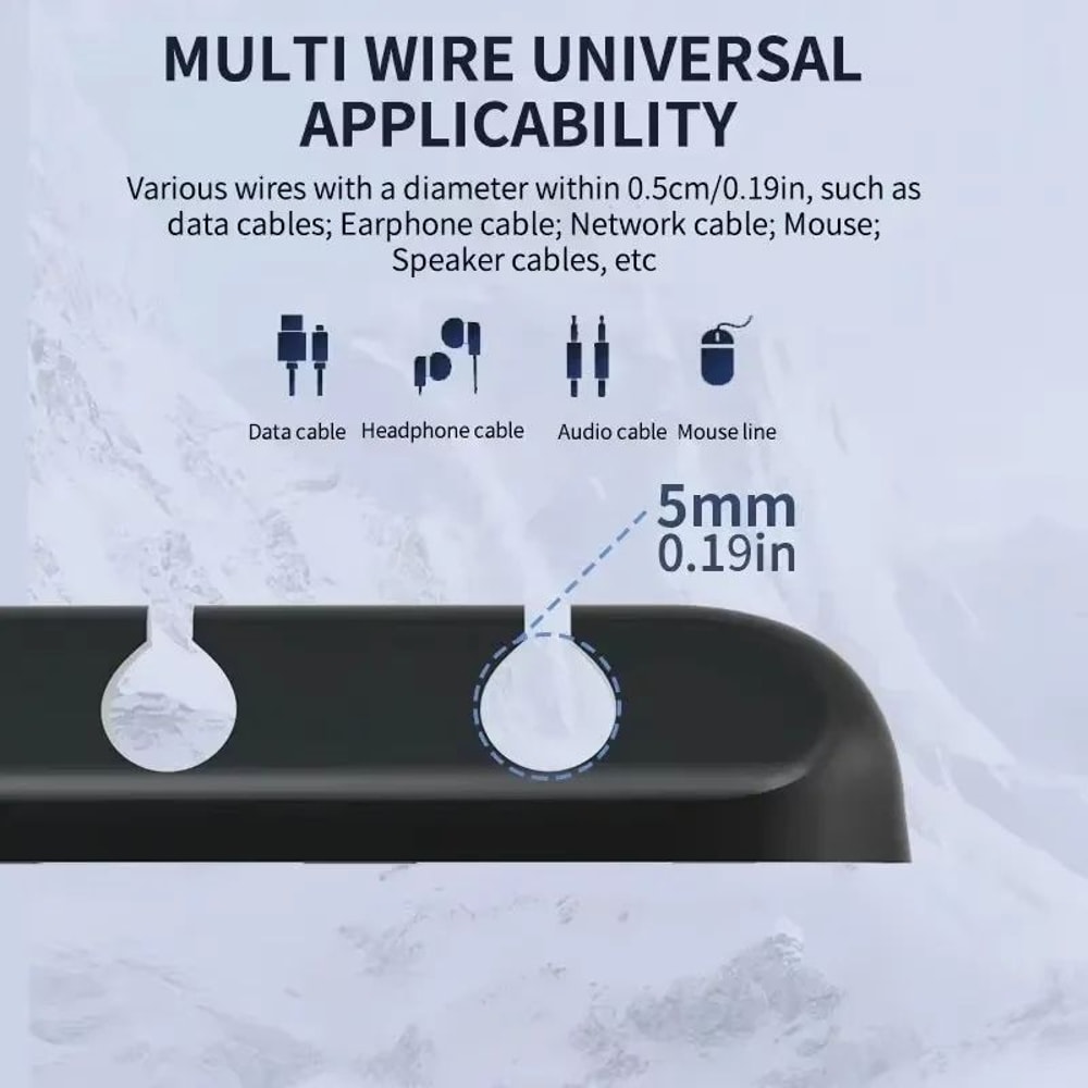 5 Or 7 Slot Silicone Cable Organizer Desk Cable Clips For Charging Cables 5