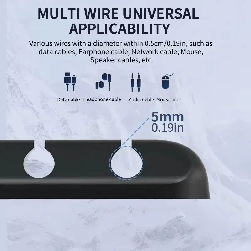 5 Or 7 Slot Silicone Cable Organizer Desk Cable Clips For Charging Cables 5