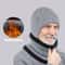 Mens Winter Hat With Visor Faux Fur Lined Knitted Bomber Cap With Earflaps 2
