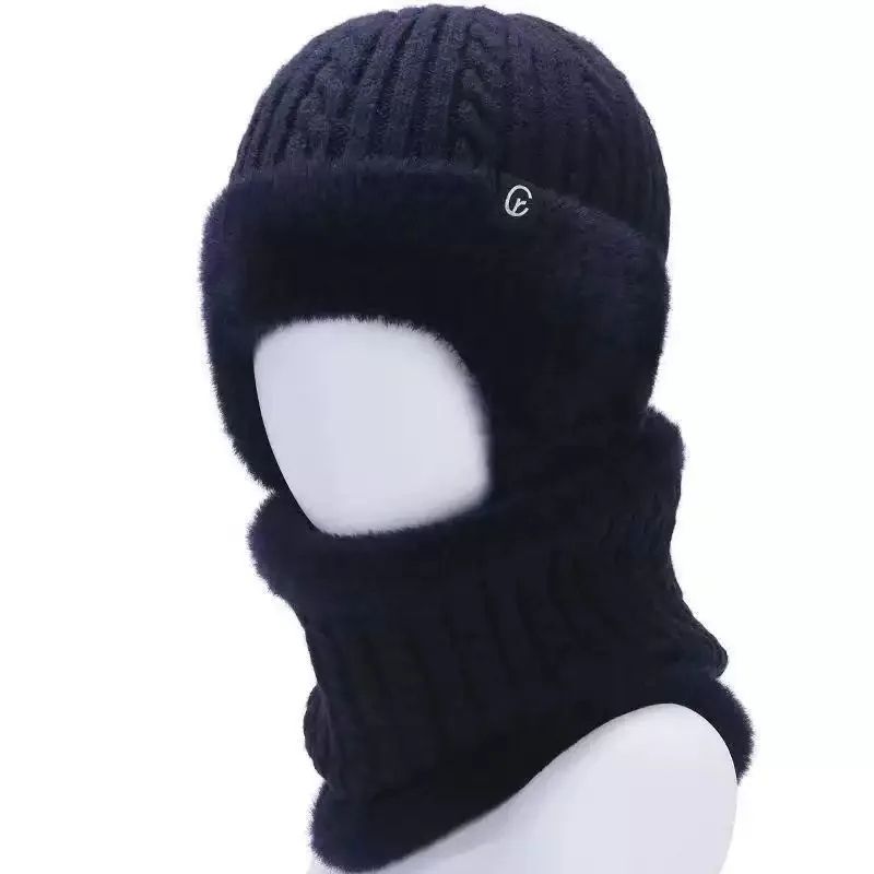 Mens Winter Hat With Visor Faux Fur Lined Knitted Bomber Cap With Earflaps 10