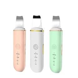 ultrasonic skin scrubber facial spatula blackhead remover with ion cleansing modes