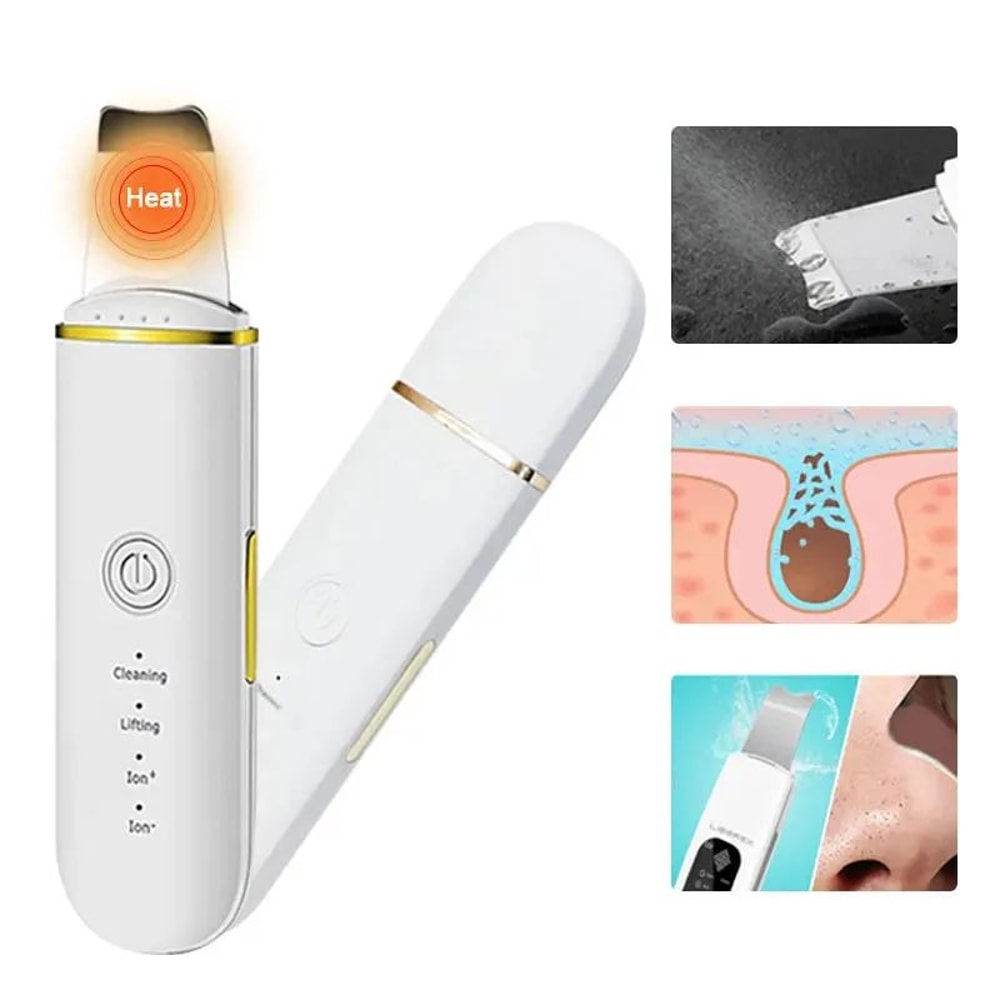 Ultrasonic Skin Scrubber Facial Spatula Blackhead Remover With Ion Cleansing Modes 2