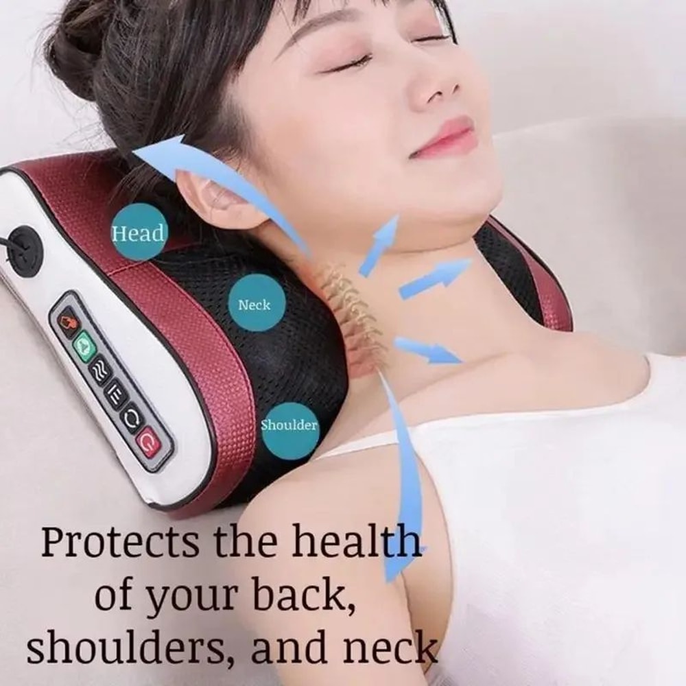 DeepKnead Heated Neck Shoulder Massager Pillow Neck And Shoulder Massager With Heat Back Massage P 0