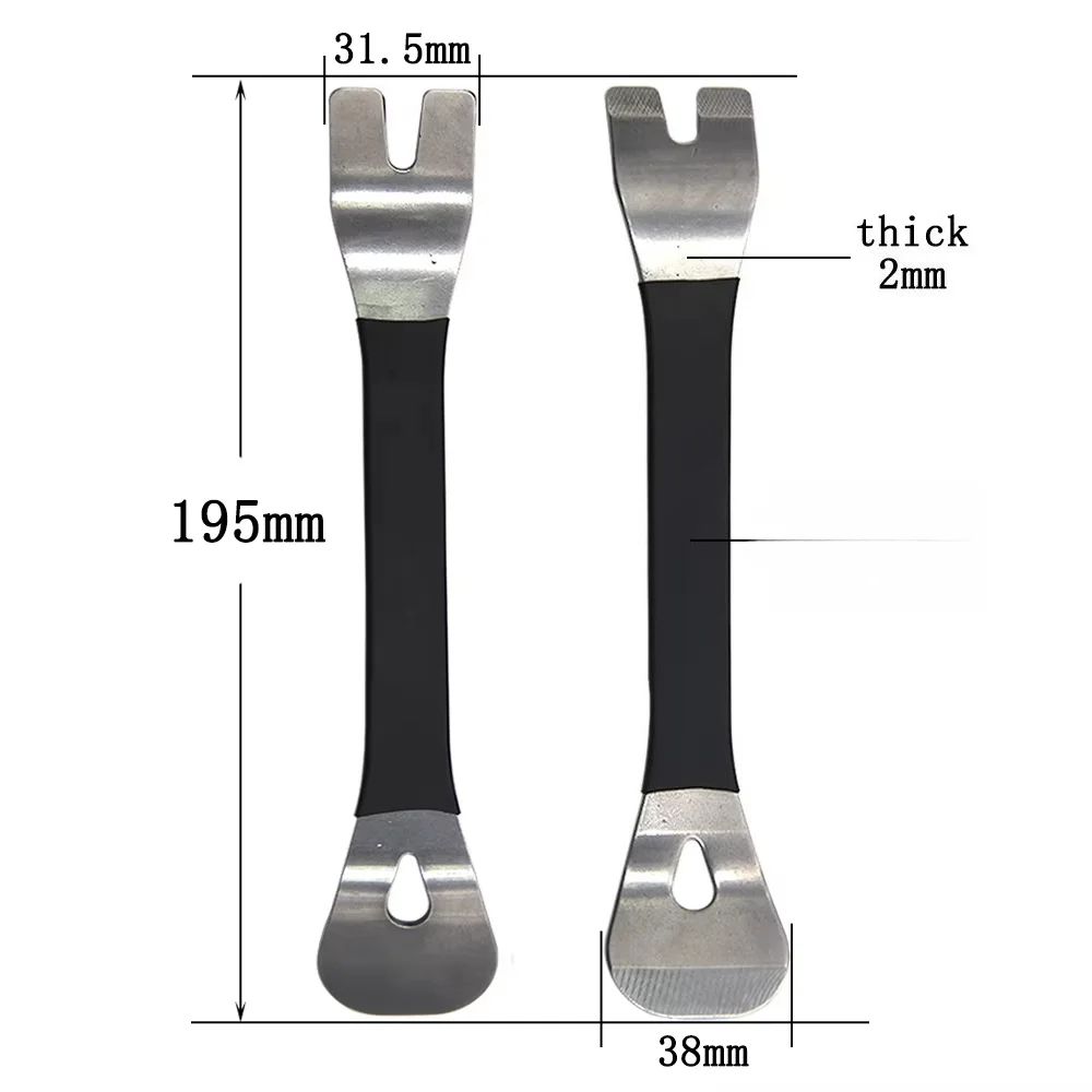 Stainless Steel Car Trim Removal Tool Door Panel Center Console Pry Plate 2