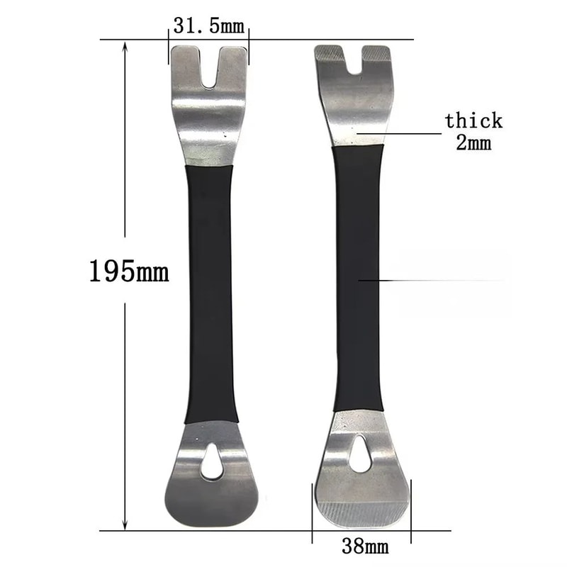 Stainless Steel Car Trim Removal Tool Door Panel Center Console Pry Plate 2