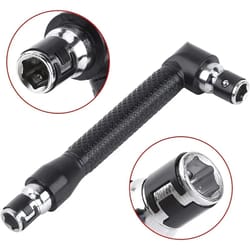 right angle screwdriver and angle socket wrench, 1/4 inch hex bit driver l-shaped dual head tool