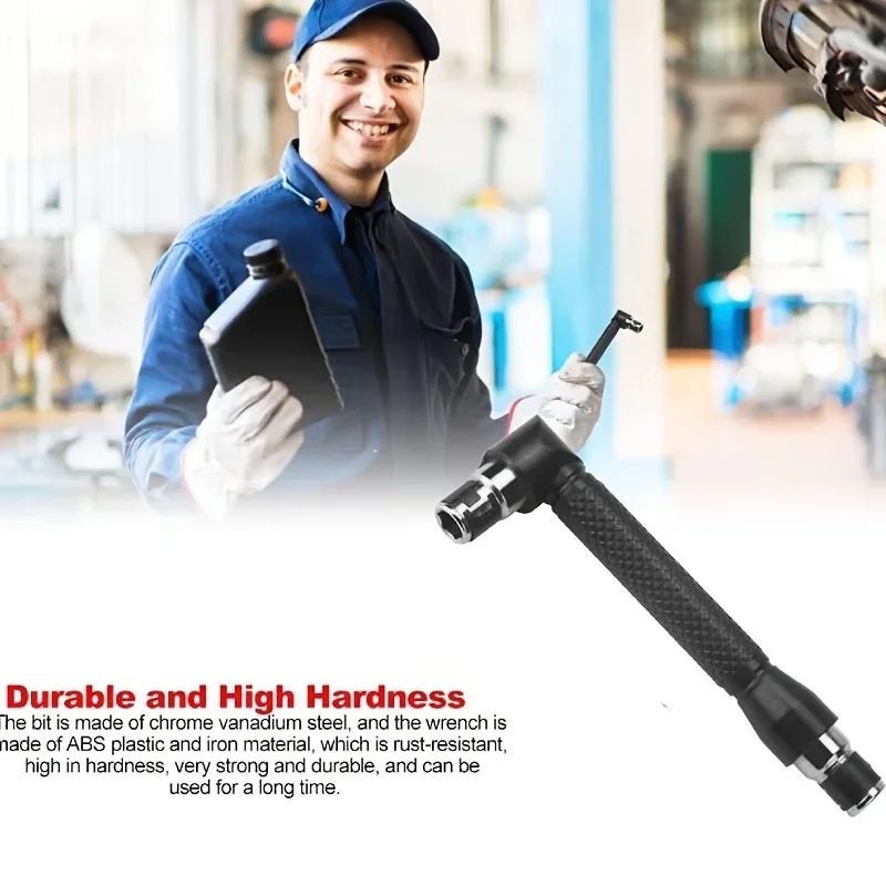 Right Angle Screwdriver And Angle Socket Wrench 14 Inch Hex Bit Driver LShaped Dual Head Tool 2