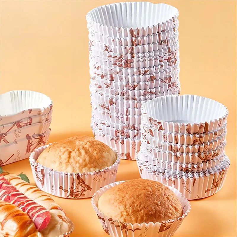 100Pack Cupcake Liners And Egg Tart Molds HeatResistant Disposable Baking Cups For Cupcakes Tarts A 4