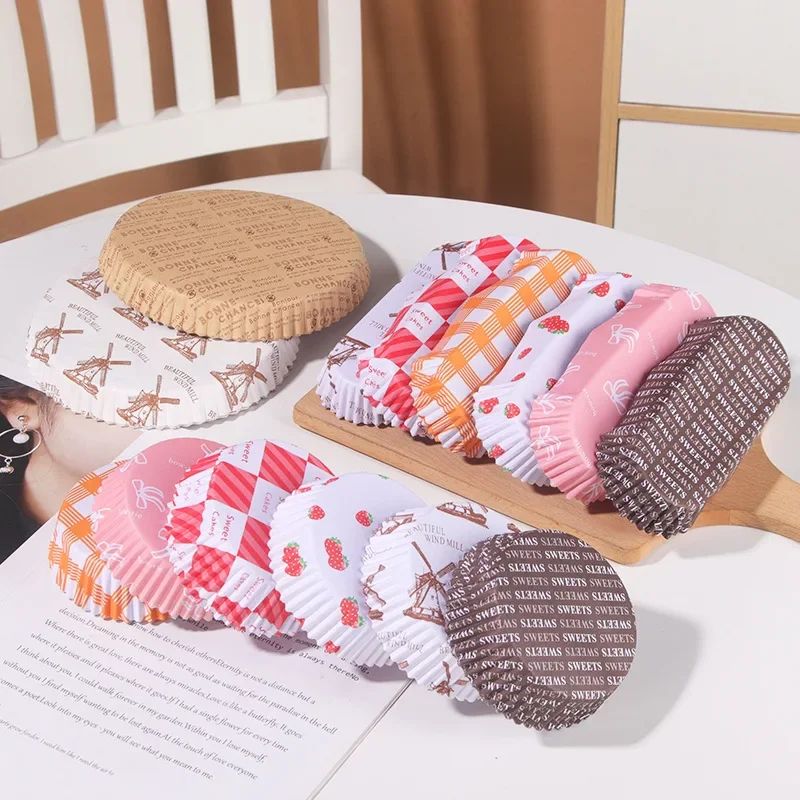 100Pack Cupcake Liners And Egg Tart Molds HeatResistant Disposable Baking Cups For Cupcakes Tarts A 5