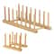 Bamboo Dish Drying Rack Organizer Plate Drying Rack With Cup Pan Lid Holder 0
