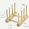Bamboo Dish Drying Rack Organizer Plate Drying Rack With Cup Pan Lid Holder 6