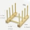 Bamboo Dish Drying Rack Organizer Plate Drying Rack With Cup Pan Lid Holder 6