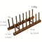 Bamboo Dish Drying Rack Organizer Plate Drying Rack With Cup Pan Lid Holder 11
