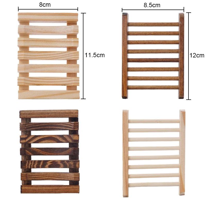 Natural Bamboo Soap Dish With Drainage Self Draining Soap Tray Wooden Holder 1