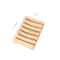 Natural Bamboo Soap Dish With Drainage Self Draining Soap Tray Wooden Holder 8