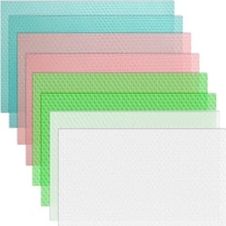 4pcs 17.7 x 11.8 in eva fridge mats and refrigerator shelf liners, washable waterproof cut-to-fit