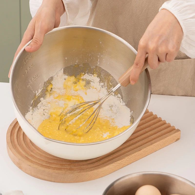 304 Stainless Steel Mixing Bowls Set With NonSlip Base 15L25L45L For Baking Salad And Meal Prep 0