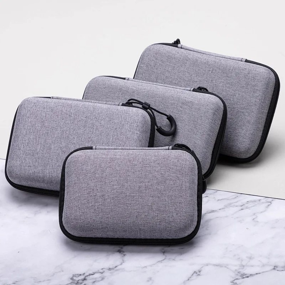 MultiSize EVA Hard Case Travel Cable Organizer Zipper Shockproof Storage Case For Headphones Charge 0