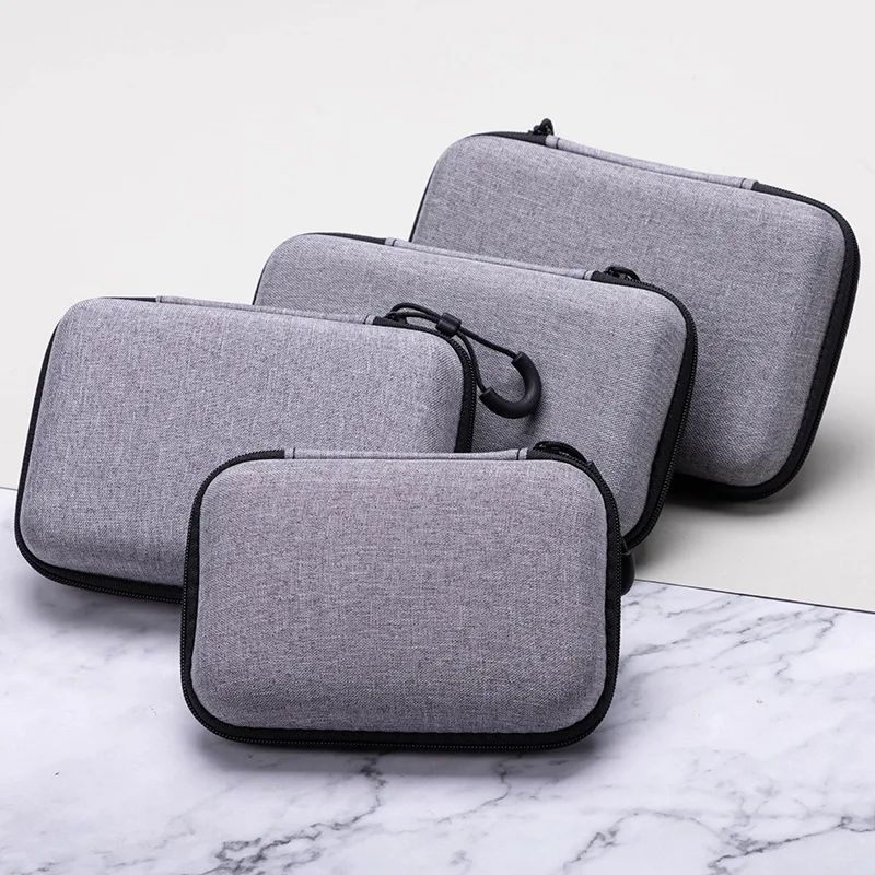 MultiSize EVA Hard Case Travel Cable Organizer Zipper Shockproof Storage Case For Headphones Charge 0