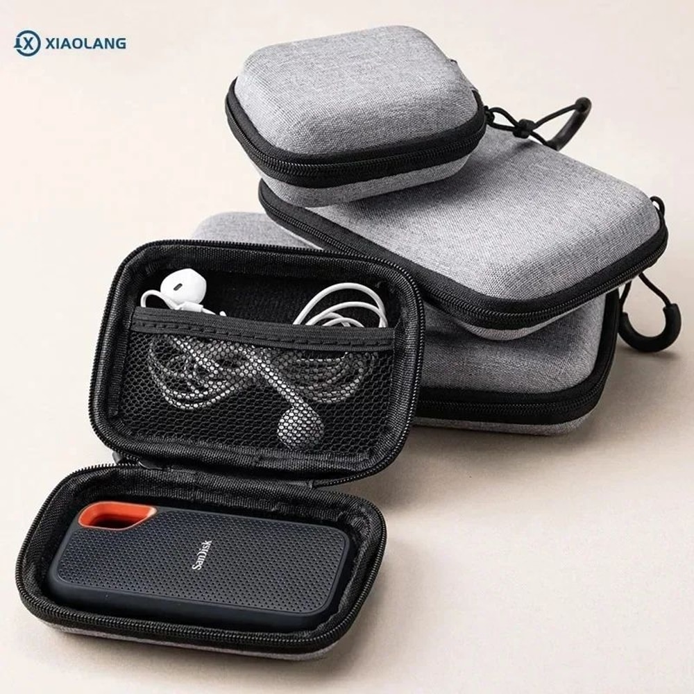 MultiSize EVA Hard Case Travel Cable Organizer Zipper Shockproof Storage Case For Headphones Charge 1