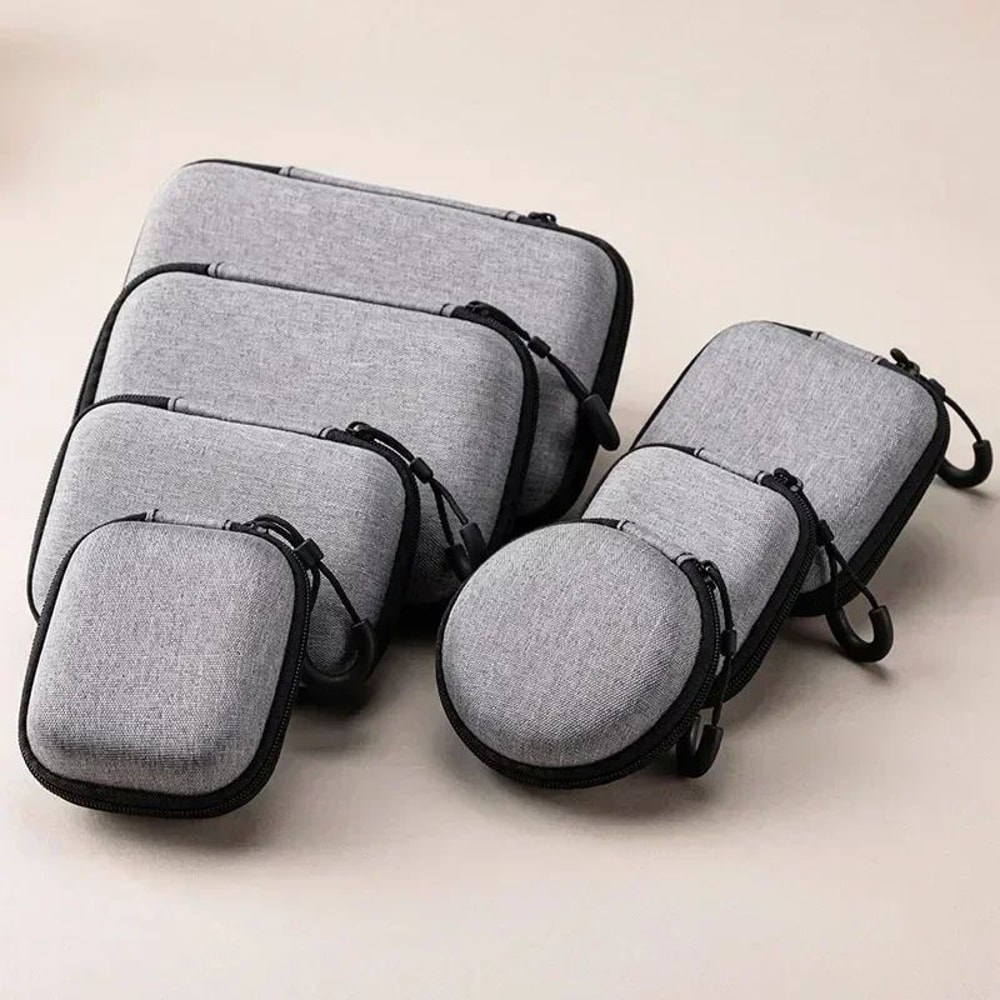 MultiSize EVA Hard Case Travel Cable Organizer Zipper Shockproof Storage Case For Headphones Charge 5