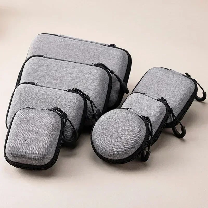 MultiSize EVA Hard Case Travel Cable Organizer Zipper Shockproof Storage Case For Headphones Charge 5