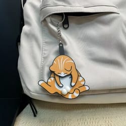 rotatable egg cat acrylic keychain fidget pendant for bags & keys