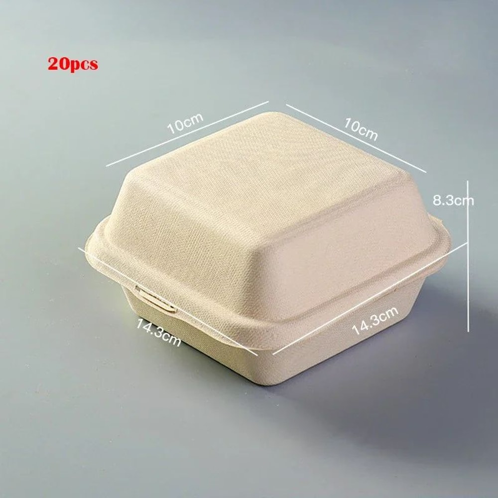 EcoFriendly Biodegradable Bento Containers With Lids 1020 Pack For Lunch Desserts Takeout 9
