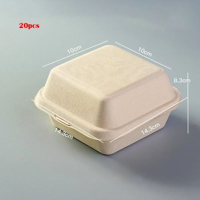 EcoFriendly Biodegradable Bento Containers With Lids 1020 Pack For Lunch Desserts Takeout 9
