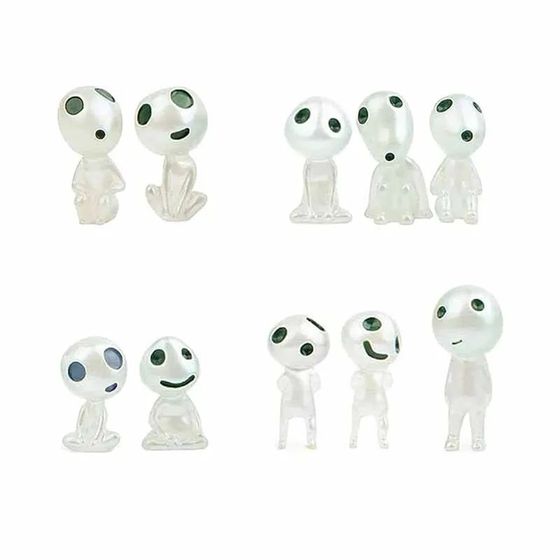 GlowintheDark Kodama Mini Figures 10Piece Set For Aquarium Tank Decor Fairy Gardens 5