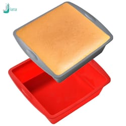 silicone square baking pan for easy-release cakes and brownies, reusable nonstick mold