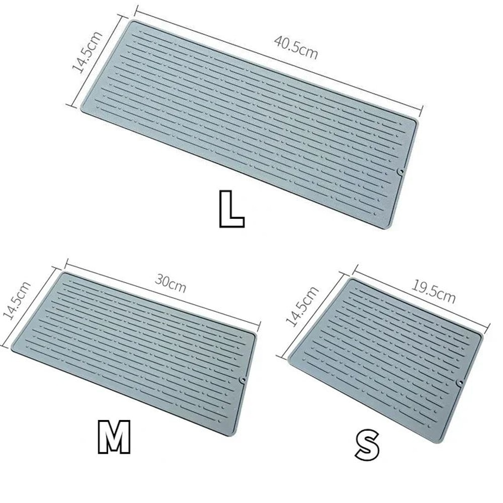 Foldable Silicone Dish Drying Mat Heat Resistant NonSlip Drainer Pad For Countertops 5