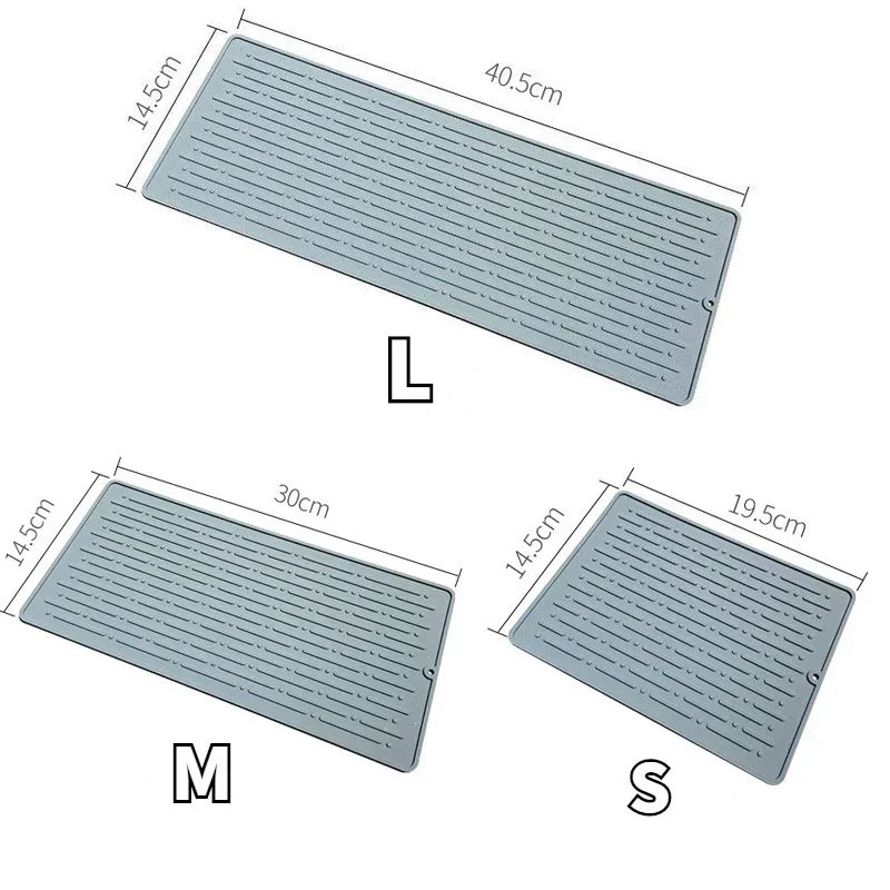 Foldable Silicone Dish Drying Mat Heat Resistant NonSlip Drainer Pad For Countertops 5