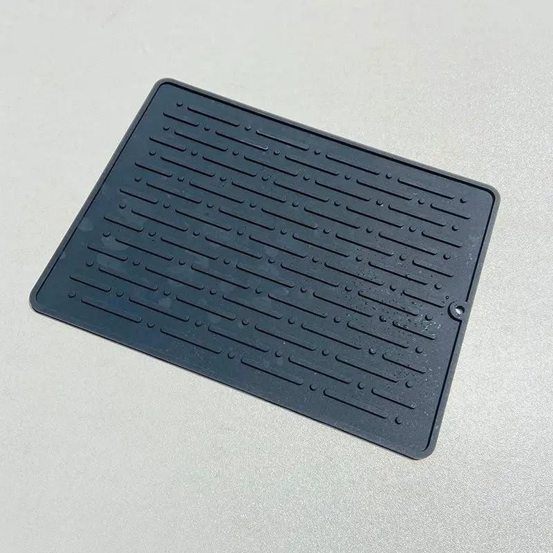 Foldable Silicone Dish Drying Mat Heat Resistant NonSlip Drainer Pad For Countertops 15