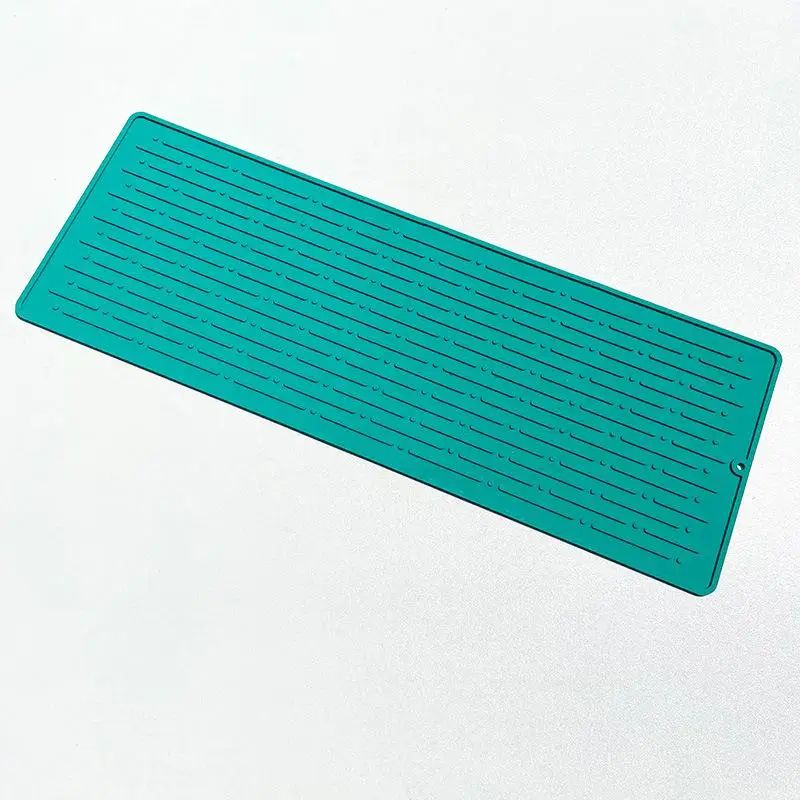 Foldable Silicone Dish Drying Mat Heat Resistant NonSlip Drainer Pad For Countertops 14