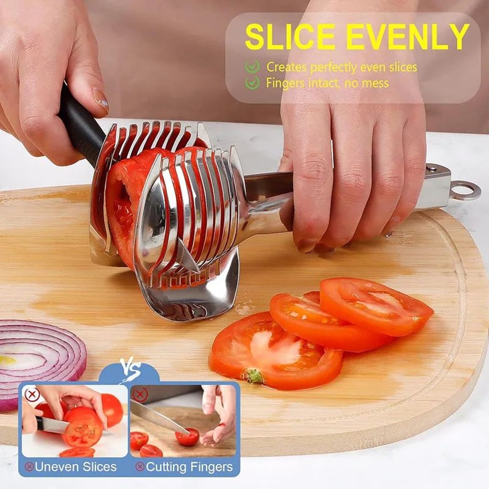 Stainless Steel Lemon Slicer Clip For Perfect Citrus And Tomato Slices 1