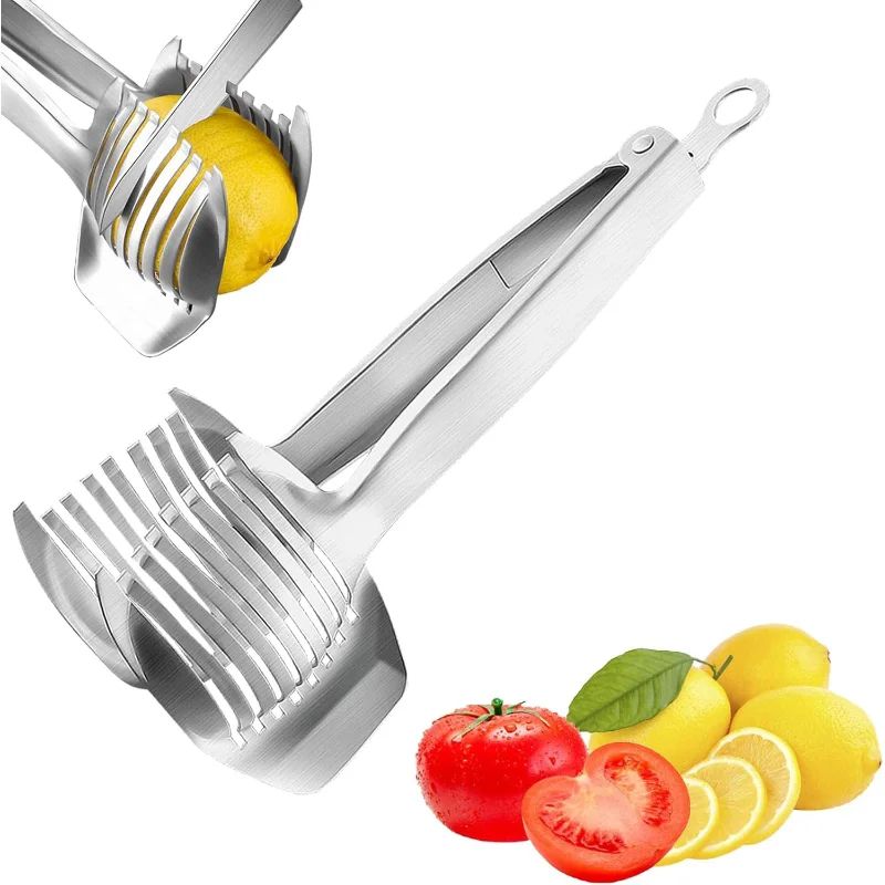 Stainless Steel Lemon Slicer Clip For Perfect Citrus And Tomato Slices 5