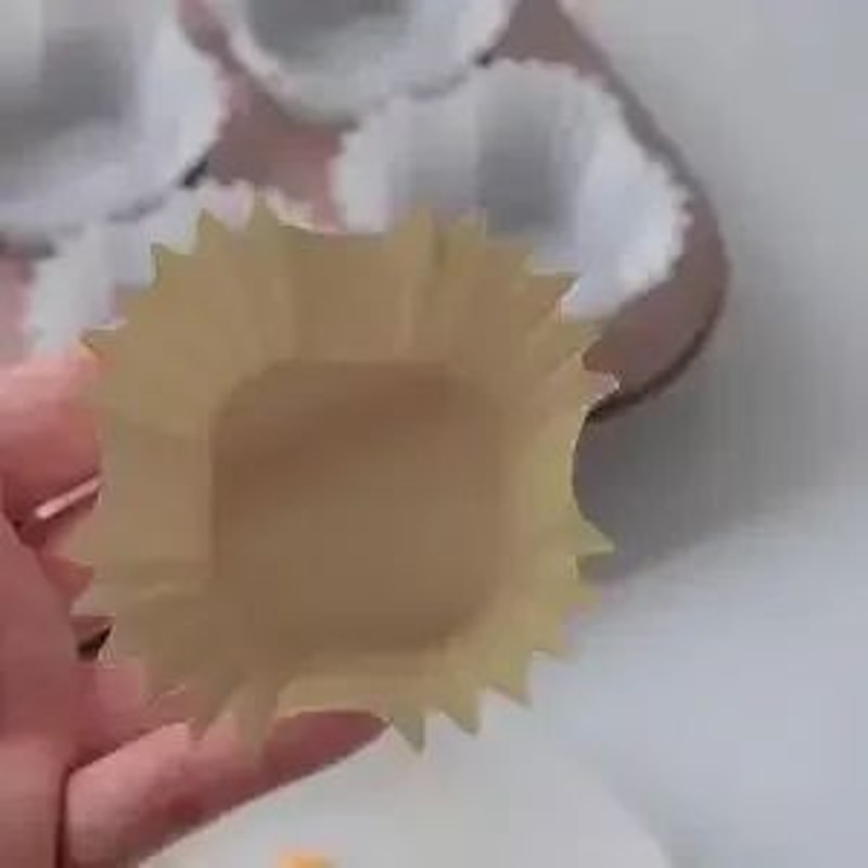 100Pack Square Cupcake Liners Greaseproof Paper Baking Cups For Muffins Mini Cakes 7