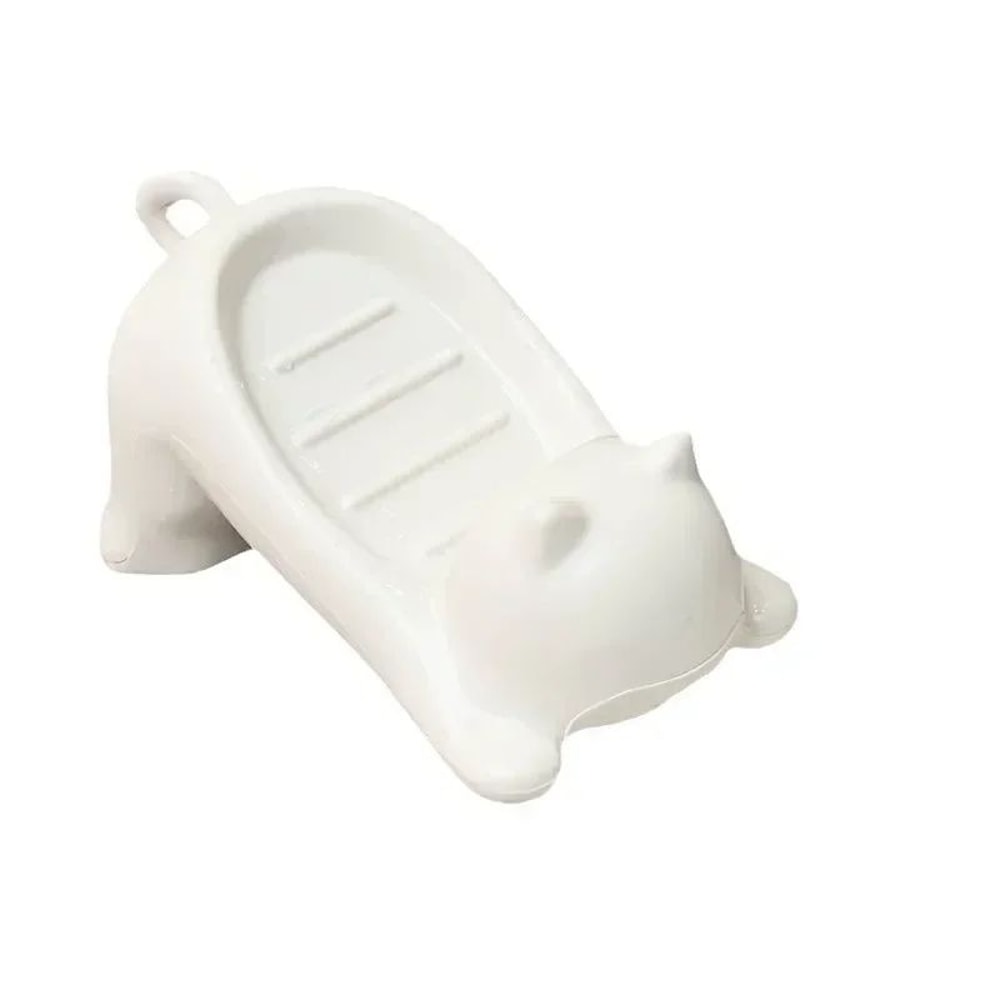WhimsyDrain Cat Turtle Selfdraining Soap Tray Cute Plastic Soap Box For Bathroom Kitchen 6