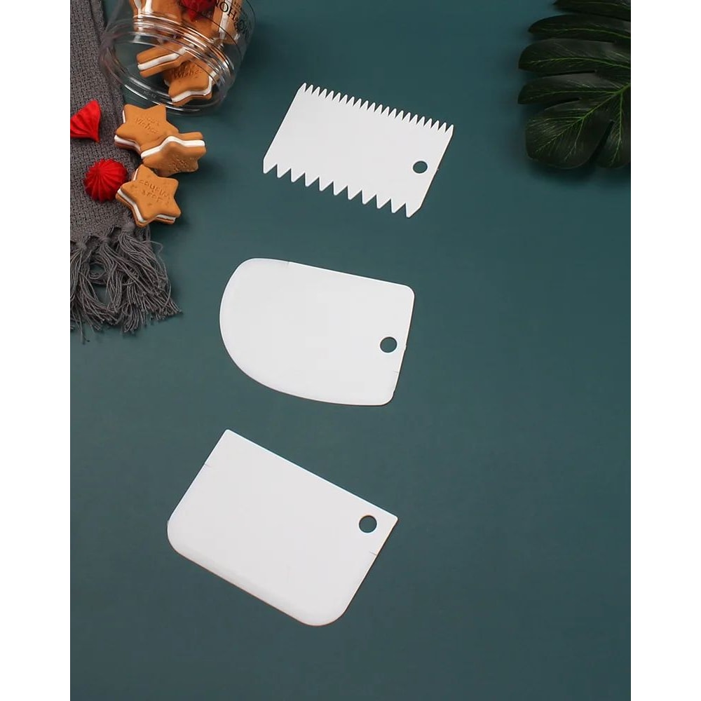 Irregular Edge Cake Scraper Set Icing Smoother Cake Decorating Comb For Clean Buttercream Lines 11