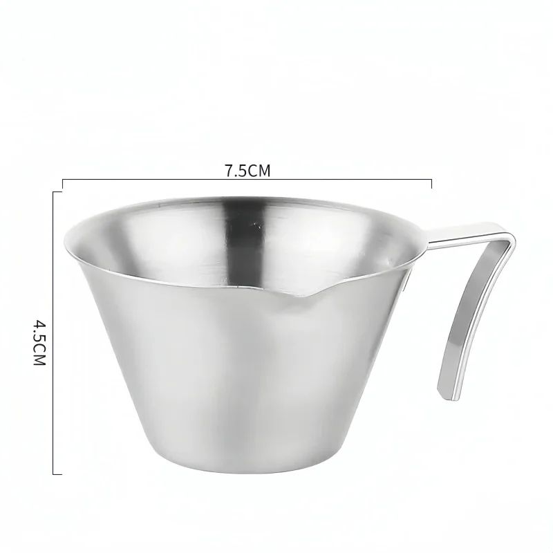 Stainless Steel Espresso Shot Measuring Cup 100ml With Dual Scale And Double Spouts 6
