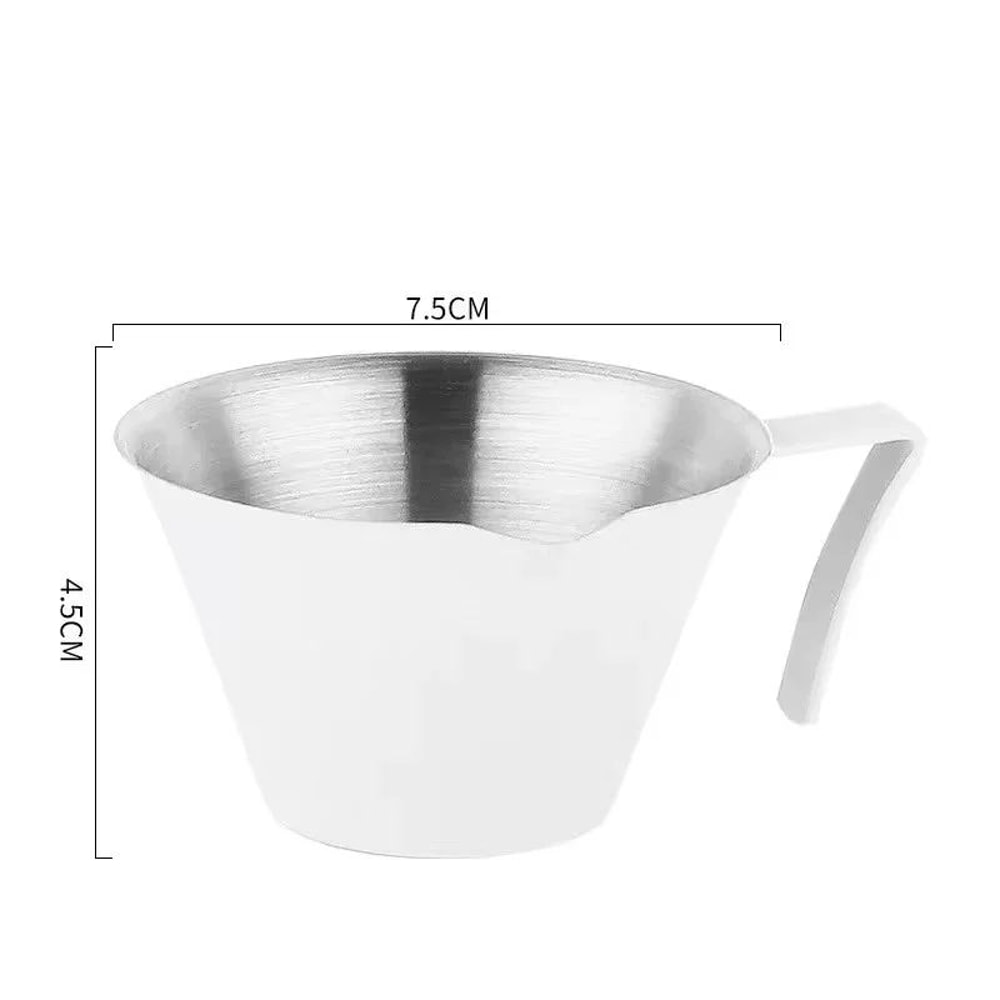 Stainless Steel Espresso Shot Measuring Cup 100ml With Dual Scale And Double Spouts 8